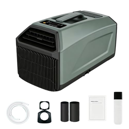 Eco-Conscious Condizionatore Portatile 400W, Soluzione Freddo Mobile 5000 BTU per Off-Grid Living, Vanlife, Camper, Caravan, Climatizzatore Robusto Heavy-Duty con Timer 24 Ore