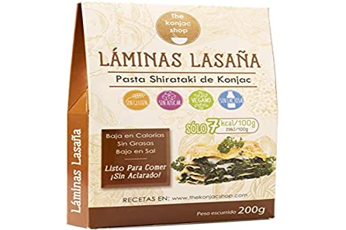 THE KONJAC Laminas para LASAÑA DE KONJAC 200 g, Estándar, Único Cover