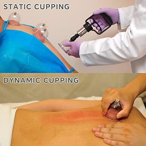 Cupping Therapy Set w/ 12 Massage Cups for Back Pain Relief Physical Therapy with Hand Pump