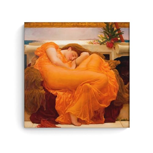 RyuSa Frederic Leighton - Stampa artistica da parete su tela, motivo: "Giugno fiammeggiante", idea regalo, 50 x 50 cm RyuSa Frederic Leighton - Stampa artistica da parete su tela, motivo: "Giugno fiammeggiante", idea regalo, 50 x 50 cm