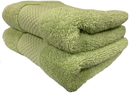 Sue Rossi Guest Towels 30 x 50cm Set Of 2, Organic Turkish Combed Cotton, 600gsm Thick, Soft & Absorbent Bathroom Or Kitchen Small Hand Towel, Face Cloth (Camel, 2)