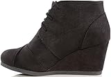 Quality & Shape: Our wedges for women has heel height of 2.75” and shaft height including heel is 6”. It’s full front lace-up is convenient to adjust for snug fit Animal Free Material: This faux suede ankle boots for women are made from a smoot...