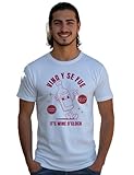 Friking Camisetas Orgánicas Unisex Vino y se fue - L115 TallaL Color Blanco