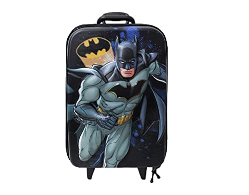 Kit Mochila 3D c/3 Rodinhas e Lancheira New Batman Liga da Justiça