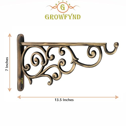 Image of Metal Wall Hook Hanging Plant Bracket | Decorative Straight Plant Hanger for Pots, Bird Feeders, Planters, Lanterns, Cotton, Wind Chimes Indoor | Outdoor (Pack of 1)