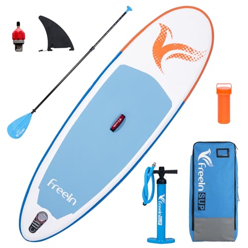 Freein Kids Aufblasbares Stand Up Paddle Board 235cm Long SUP Boards für Stand-Up Paddling ISUP mit Paddel Pumpe und Adapter