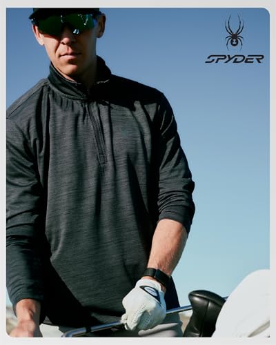 Spyder Mens Quarter Zip Pullover Sweatshirt - Moisture Wicking Shirts for Men - 1/4 Zip Pullover Mens Golf Sweaters for Men4