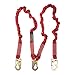 KStrong 6 ft. Twin Leg 100% tie-Off Elasticated Design Shock Absorbing Lanyard with snap Hooks (ANSI)