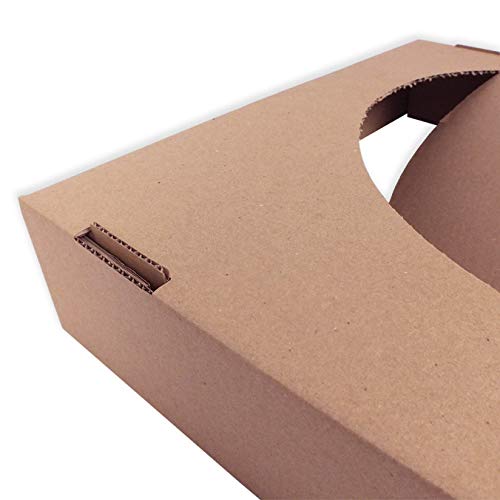 Pack 10 Papeleras de Cartón 400x400x800mm. Fondo con asas + tapa automontable. Canal Simple (10)