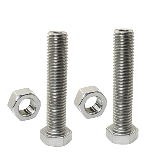 Image of 2pcs Cylindrical Hollow External Hexagon Screw 304 Stainless Steel Lamp Threading Screws Through Hole Bolt M10x30