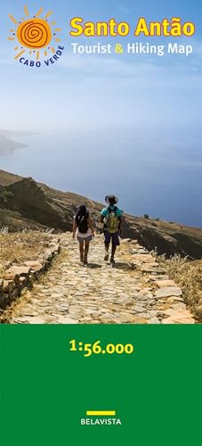 Santo Antão (Antao) 1:55300: Cabo Verde Tourist Map, Landkarte, W...