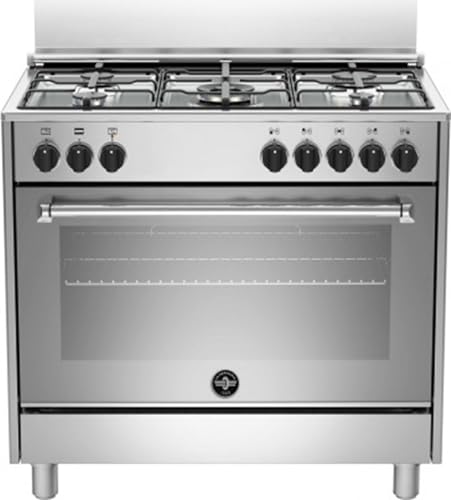 AMN965EXV Cuisinière à gaz avec four électrique 5 brûleurs 90 x 60 cm Inox