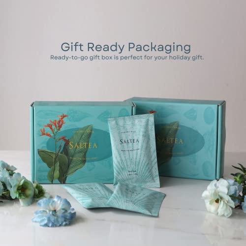 Saltea Bath Salts Gift Set - Bath Salts For Women Relaxing With Jojoba Oil, Argan Oil, Hyaluronic Acid, Propolis, And Aloe Barbadensis 10 On The Go Travel Packets 400G 4 Colors And Scents (Coco Musk) #TOP6