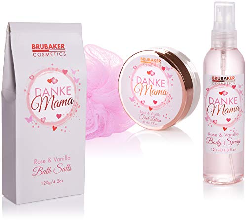 BRUBAKER Cosmetics - Danke Mama - 8-delige Luxe Moederdag Bad en Body Set - Rose Vanilla Fragrance - Cadeauset in… - Image 4
