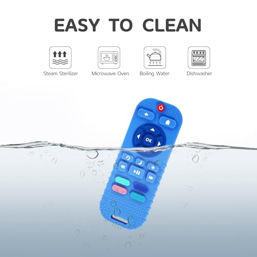 Image of Hooku Silicone Teething Toys for Babies 0-6 Months, Teethers for Babies 6-12 Months, Remote Teether for Baby, Sensory Toys for Babies, Baby Chew Toys