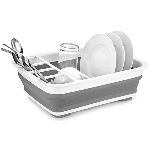 Image of Silicone Plastic Folding Collapsible Or Foldable Durable Sink Dish Rack Drainer Drying Rack Washing Basket for Dish Drainer Rack