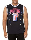 Ultra Game NBA Detroit Pistons Mens Jersey Sleeveless Muscle T-Shirt, Black, X-Large