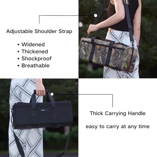 ZZQ&CCF Camera Lens Pouch Case for Sony FE 400-800mm/200-600mm F5.6-6.3G,for Canon RF 200-800,Compatible with Nikon Z 180-600, Extra Large Thick Portable Bag Interior Size 17.3x6.3x6.7in-Black by ZZQ&CCF - Image 4