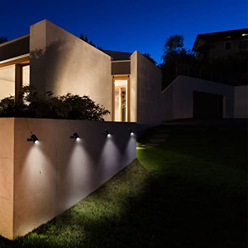 Led Solar Powered Landscape Spotlights, Dllt Waterproof Outdoor Landscaping Lights, 2-In-1 Solar Garden Exterior Wall Light For Tree Flag Yard Pool Lawn Driveway Security Lamps, Wireless Daylight #TOP3