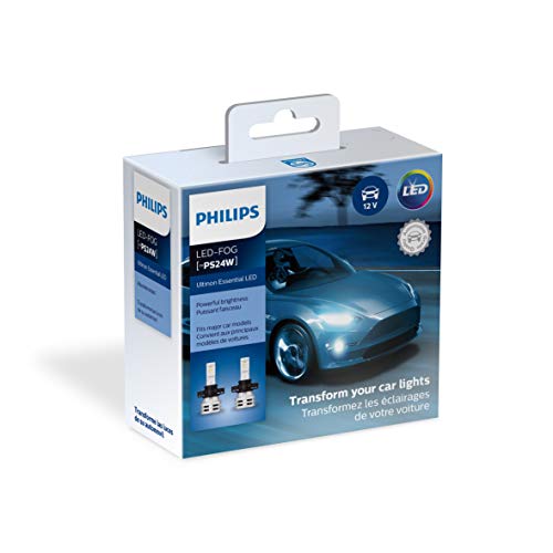 Philips Automotive Lighting PS24W Ultinon Essential LED Fog Lights, 2 Pack