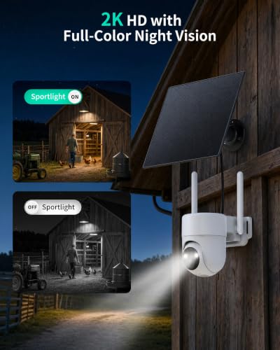 Image of LIWAN Cellular Security Cameras Wireless Outdoor, No WiFi Needed, Off-Grid | 2-Pack 4G LTE Solar Cam with SIM Card, IP66, 2K Color Night Vision, 360 Live View for Farm, Ranch, Construction Site