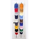 Perfect Curve CapRack | Over-The-Door Hat Organizer for Baseball Caps | 2 Straps, Holds 18-36 Adjustable Caps | Black
