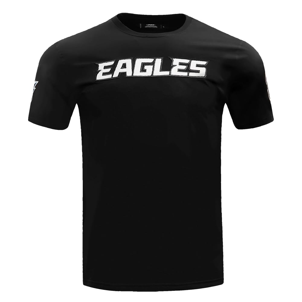 Pro Standard Mens NFL Philadelphia Eagles Classic Chenille Short Sleeve Tee Black XL