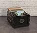 Crosley AC1004A-BK Record Storage Crate Holds up to 75 Albums, Black