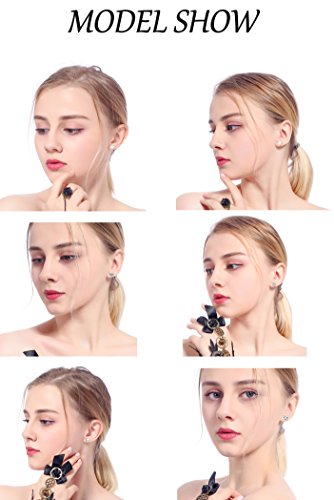 Thunaraz 12Pairs Surgical Steel Stud Earring Set Earring Ball Triangle Heart Cz Earring #TOP2