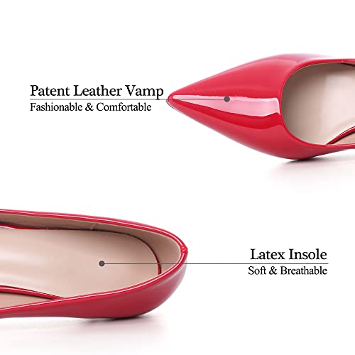 Image of Women's Low Kitten Heel Pumps Classic Fashion Dress Pumps Simple Heeled Shoes for Office Work