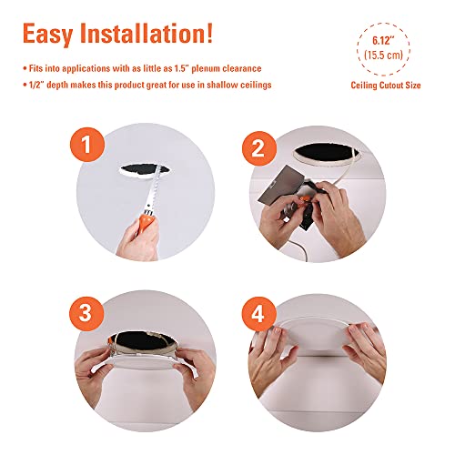 Halo Led Recessed Lighting 6 Inch (12 Pack) – 3000K Warm White - Canless Led Recessed Light – Hlbe 6 Inch Led Downlight – 6 Inch Led Recessed Lighting #TOP5
