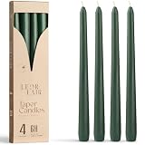 Leor & Lair Green Taper Candles, 4 Pack...