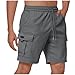 JPLZi Mens Elastic Waist Shorts Comfy Shorts for Men Dark Gray