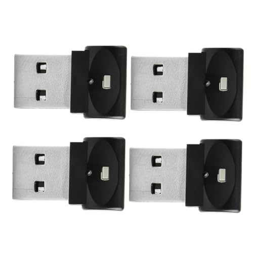 COOLHIYA Chic Car Light Set 4pcs Mini Atmosphere Lamp Abs Easy Touch Colorful Gradient