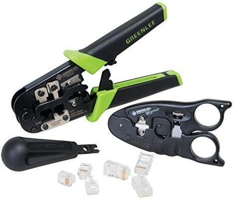 Greenlee PA4909 Network Tool Bundle with Data SureStrip, All-in-One Tool, Non-Impact 110 Punchdown Tool, 10 RJ11 and RJ45 Modular Plugs by Paladin Tools