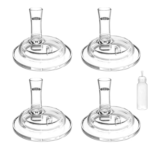 Straw Sippy Nipples for Dr Browns Narrow Neck Baby Bottles Transition Cup Replacement Food Grade Silicone Soft Nipple 6m+ Pack of 4