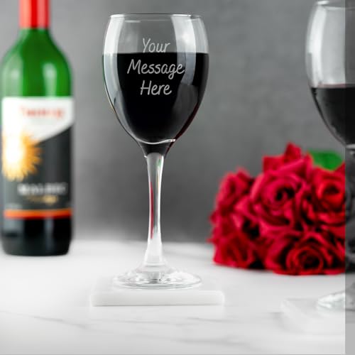 So Bespoke Personalised Engraved Wine Glass - Birthday Gift - For Her (Text Only)