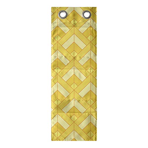 Ambesonne Mustard Hanging Pocket Organizer, Geometrical Inspired Pattern with Abstract