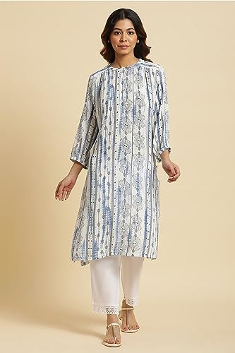 Image of W for Woman Women's Viscose Relaxed Fit Casual Kurta