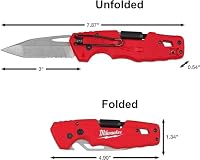 Milwaukee FASTBACK Folding Utility Knife w/Blade Multifunctionality, Red-black — image 3