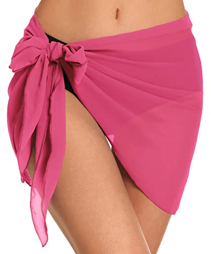 Image of CHICGAL 2 Pieces Women Beach Sarong Bathing Suit Wrap Skirt Sheer Bikini Swimsuit Cover Ups for Swimwear
