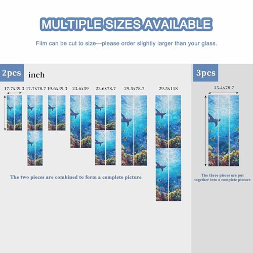Película decorativa adhesiva para ventana 19.6''x39.3'' miniatura 5