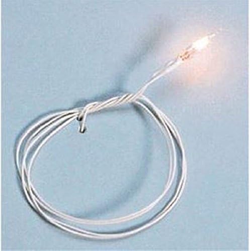 Cir-Kit Concepts Dollhouse Miniature 12v Flame-Tip GOR Bulb w/8" Black Wires #CK1010-3