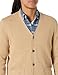 Amazon Essentials Men's V-Neck Cotton Cardigan Sweater, Camel Heather, XX-Large