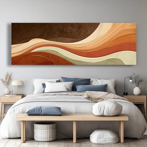Tableau sur toile encadré avec châssis bois d'art moderne