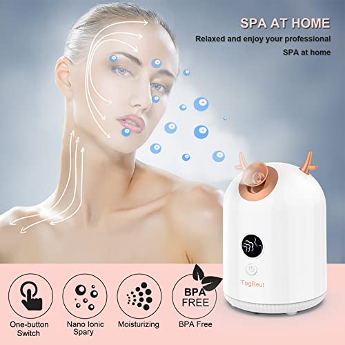 Nano Ionic Facial Steamer, Togbeut Face Steamer For Facial Deep Cleaning, 220Ml Warm Mist Humidifier Atomizer For Home Face Sauna Spa, Hydrating Moisturizing Skin Unclogs Pores #TOP1