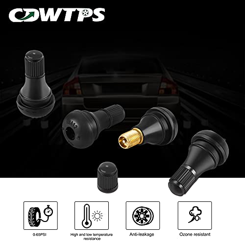 Cdwtps Tr412 Tire Valve Stem, Rubber Snap-In Short Black Tire Valve Stem For Tubeless 0.453 Inch 11.5Mm Rim Holes On Standard Vehicle Tires(8Pcs/Bag) #TOP1