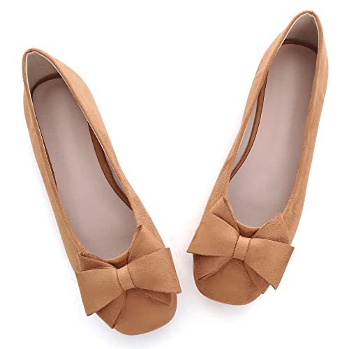 Image of Dear Time Women's Flats Shoes Bowknot Dressy Ballets Loafers Wedding Business Casual Walking Shoes