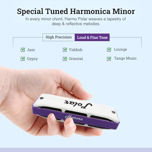 Harmo Polar Diatonic Harmonica Key of C# – Harmonic Minor Tuning for Classical, Jazz, Gypsy, Oriental, Lounge and Tango Music, Mouth Organ With Case, Harmonica for Adults, Beginners & Professionals - Les Beatles, Paul McCartney, John Lennon, RIngo Starr, George Harrison Harmo Polar Diatonic Harmonica Key of C# - Harmonic Minor Tuning for Classical, Jazz, Gypsy, Oriental, Lounge and Tango Music, Mouth Organ With Case, Harmonica for Adults, Beginners & Professionals – Image 6