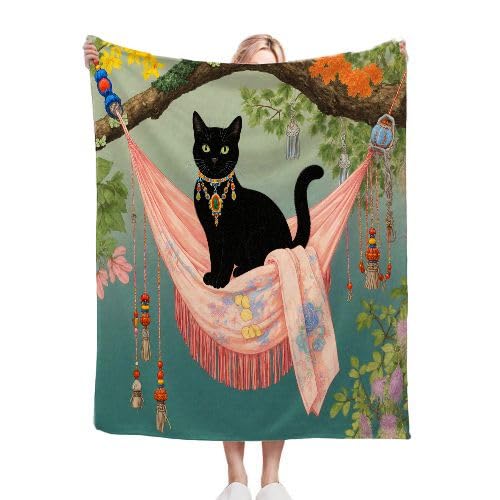 Couverture polaire 220x240 haut de gamme aux motifs chats animés B244